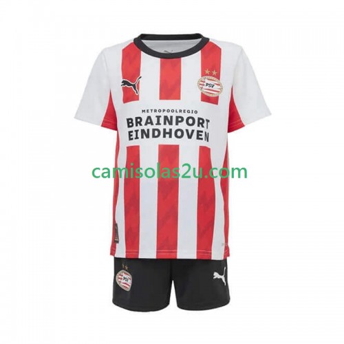 Camisolas de futebol PSV Eindhoven Criança Equipamento Principal 2025/26 Manga Curta Camisolas de futebol PSV Eindhoven Criança Equipamento Principal 2025/26 Manga Curta